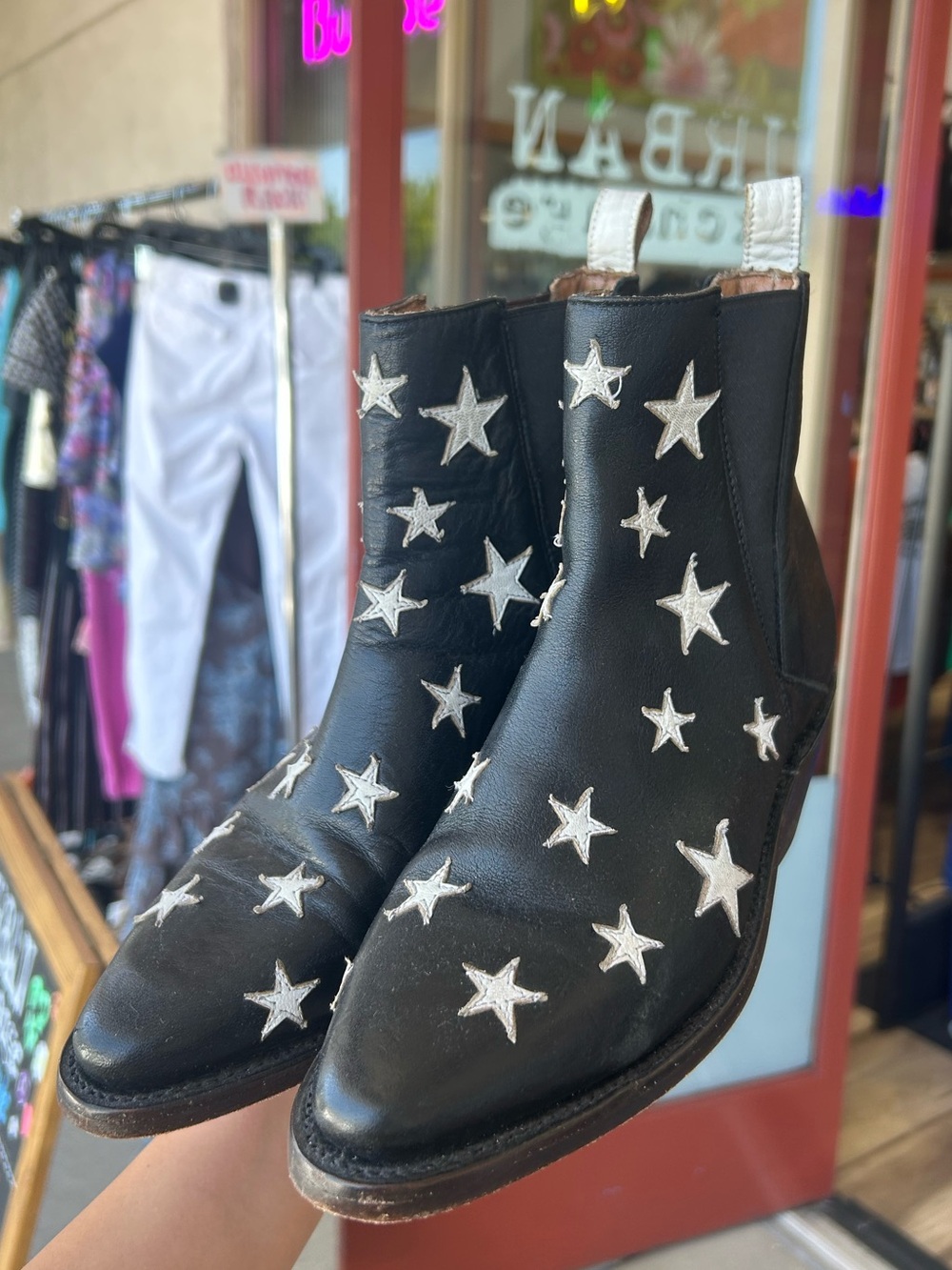 Lucchese Star Black Leather Boot